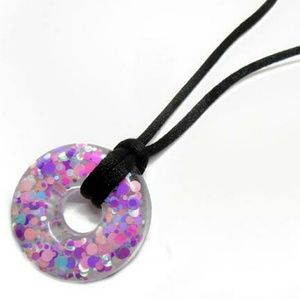Bubblegum Resin Donut Necklace